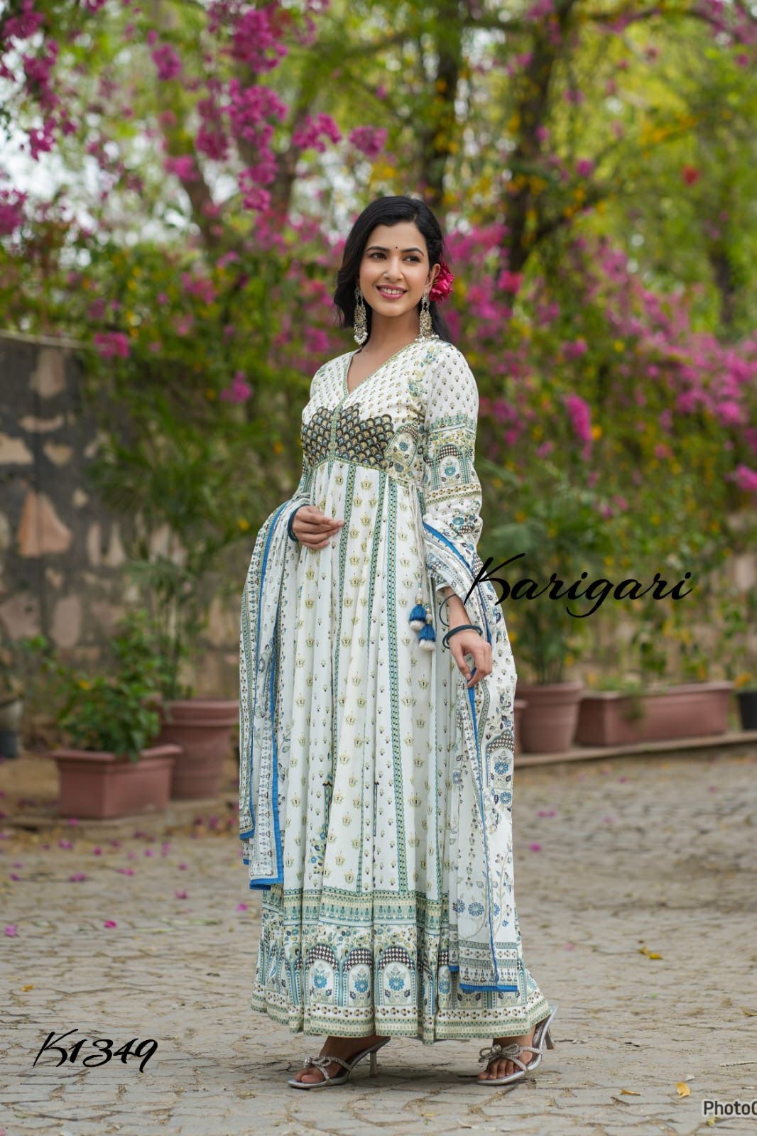 karigari by DKH K1349 Premium cotton anarkali suit
