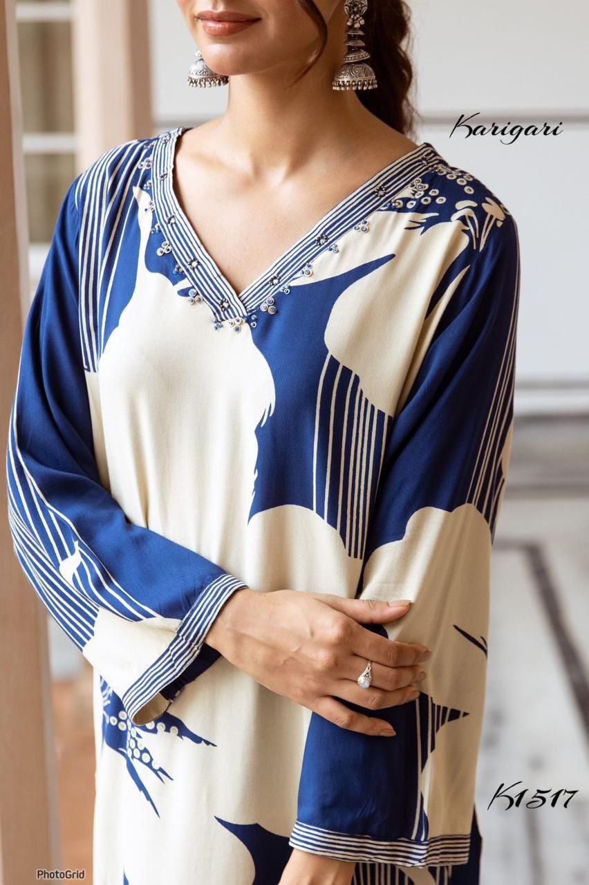 karigari by Dkh k1517 Premium German rayon 2 pc plazzo set