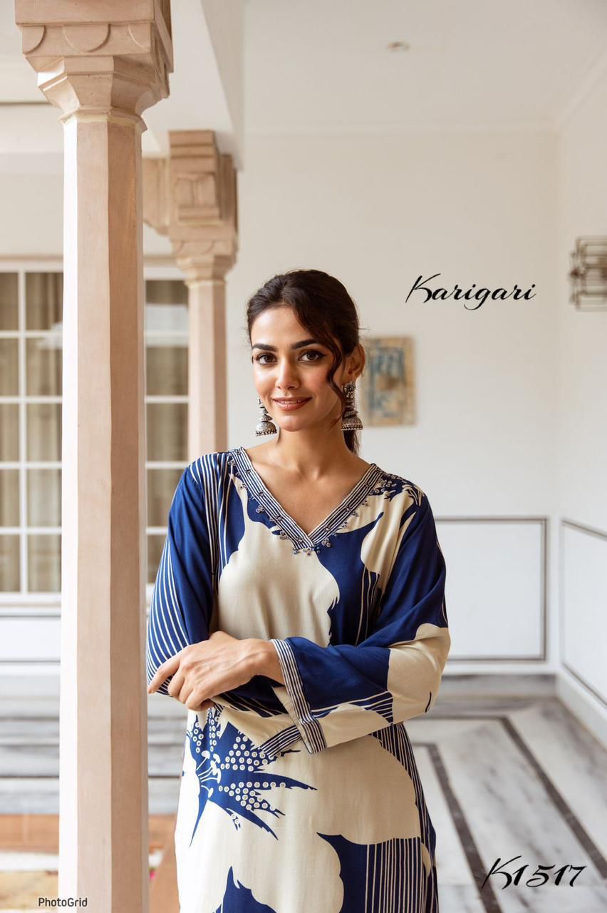 karigari by Dkh k1517 Premium German rayon 2 pc plazzo set