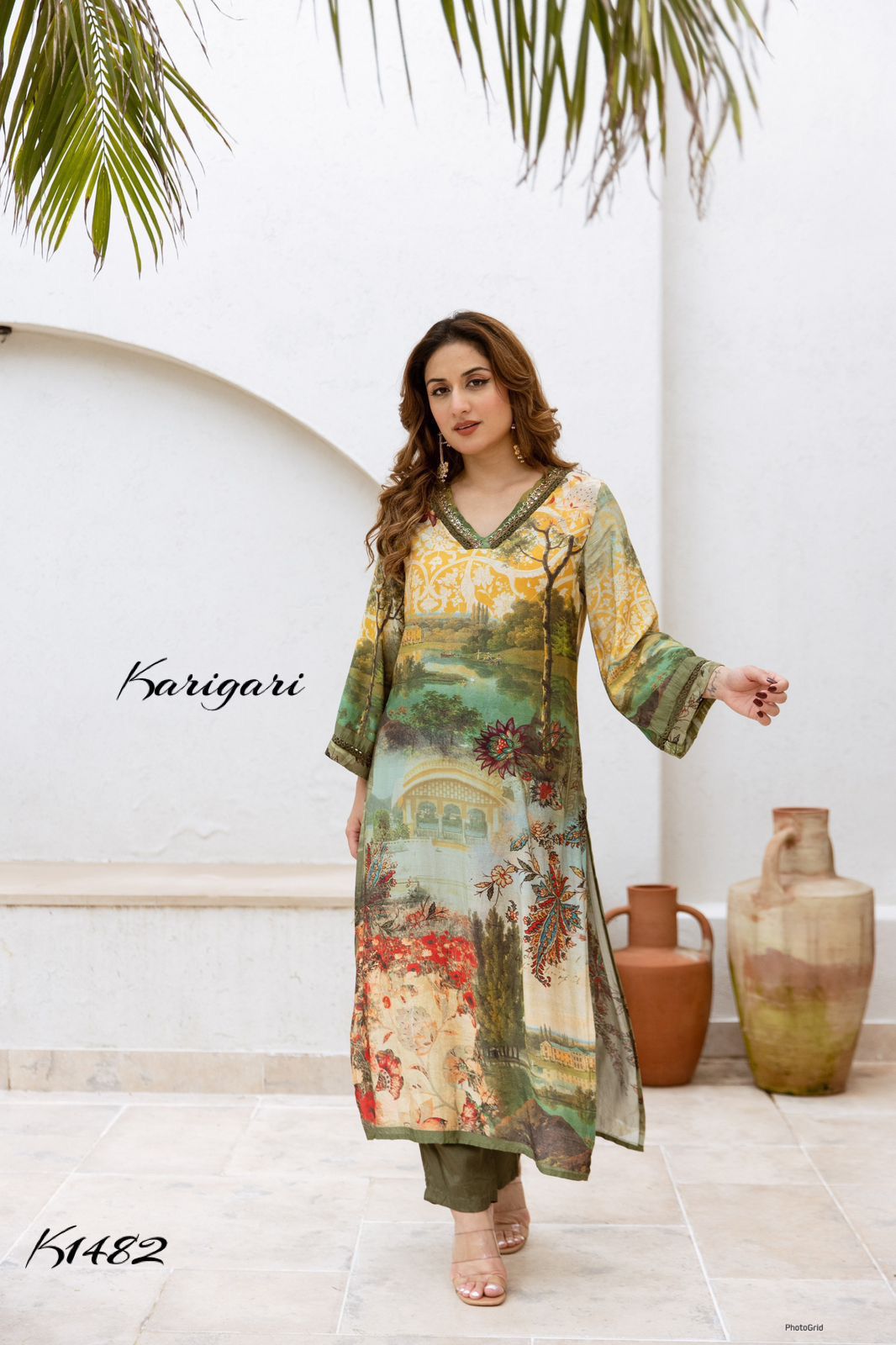 karigari by DKH k1482 Premium muslin viscose coord set