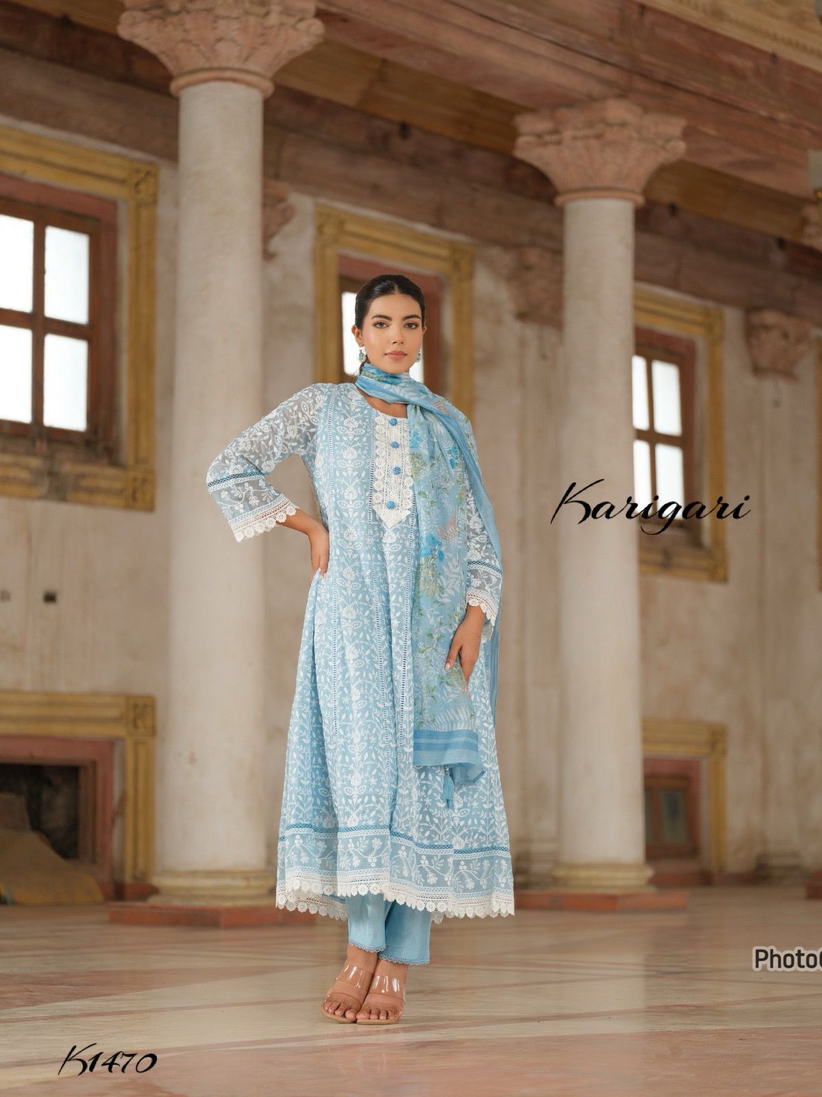 karigari by DKH k1470 Premium organza 3 pc suit set