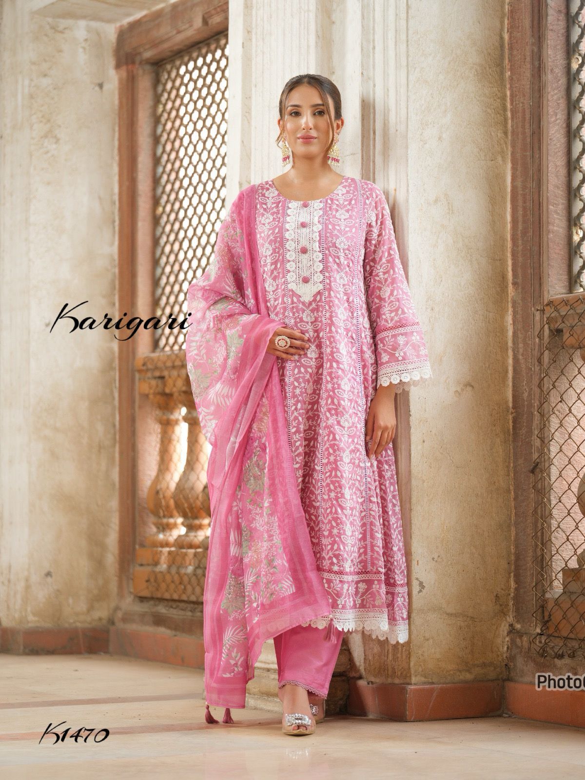 karigari by DKH k1470 Premium organza 3 pc suit set