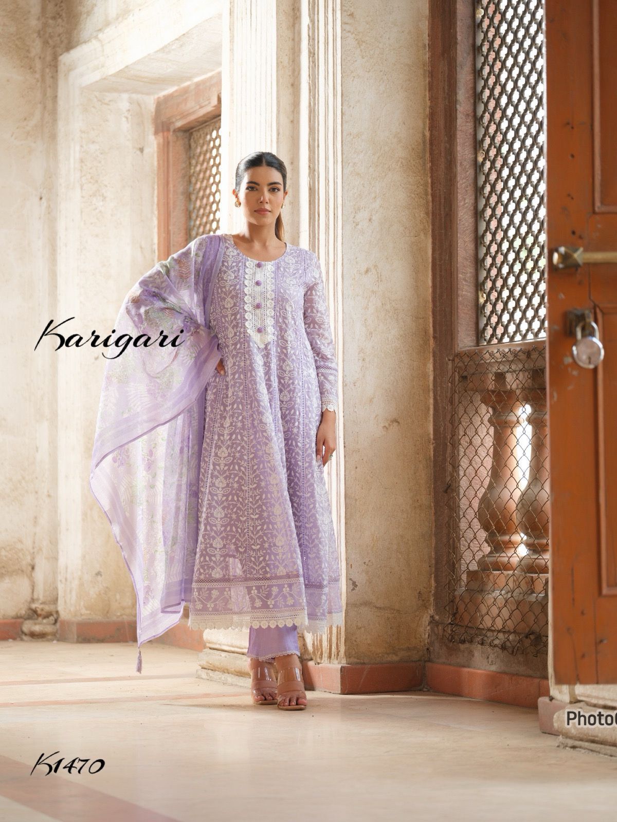 karigari by DKH k1470 Premium organza 3 pc suit set