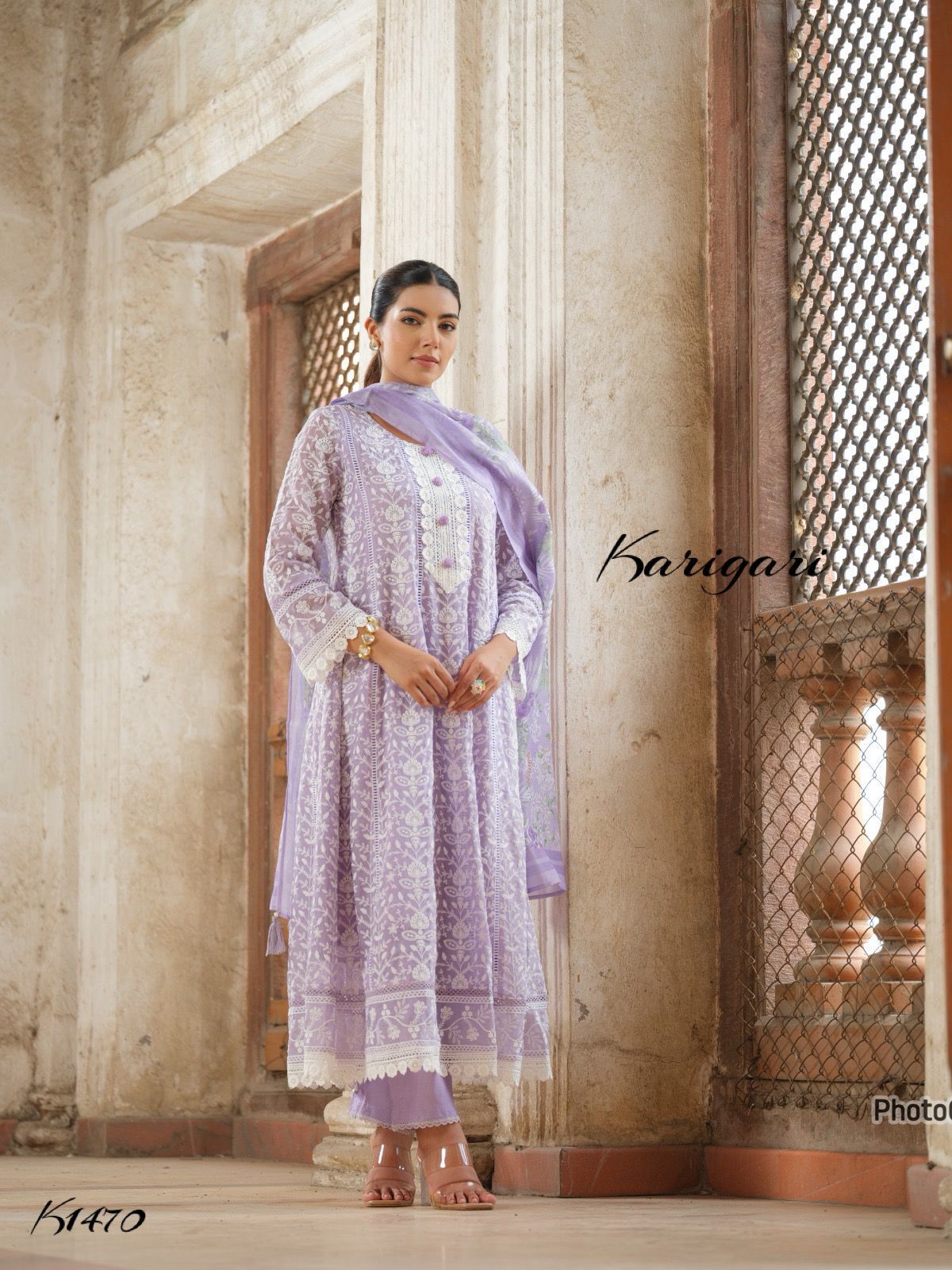karigari by DKH k1470 Premium organza 3 pc suit set