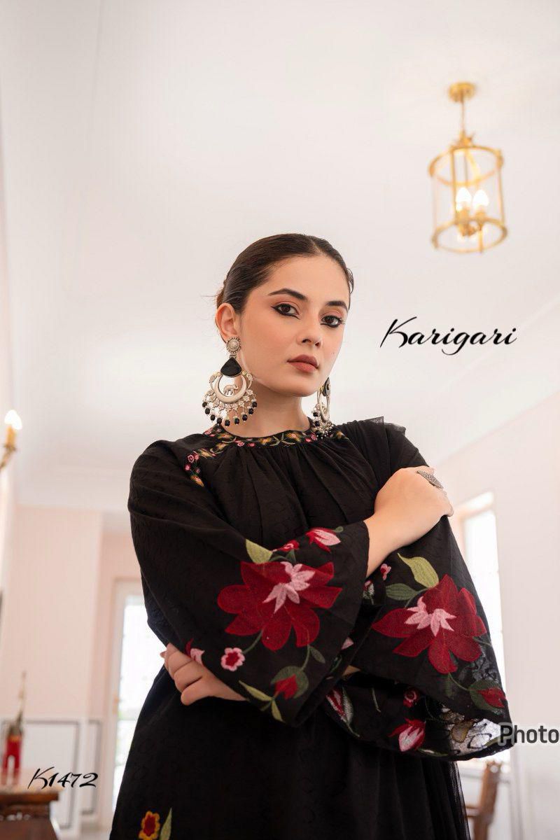 karigari by Dkh k1472 Premium dobby self weaving cotton 3 pc