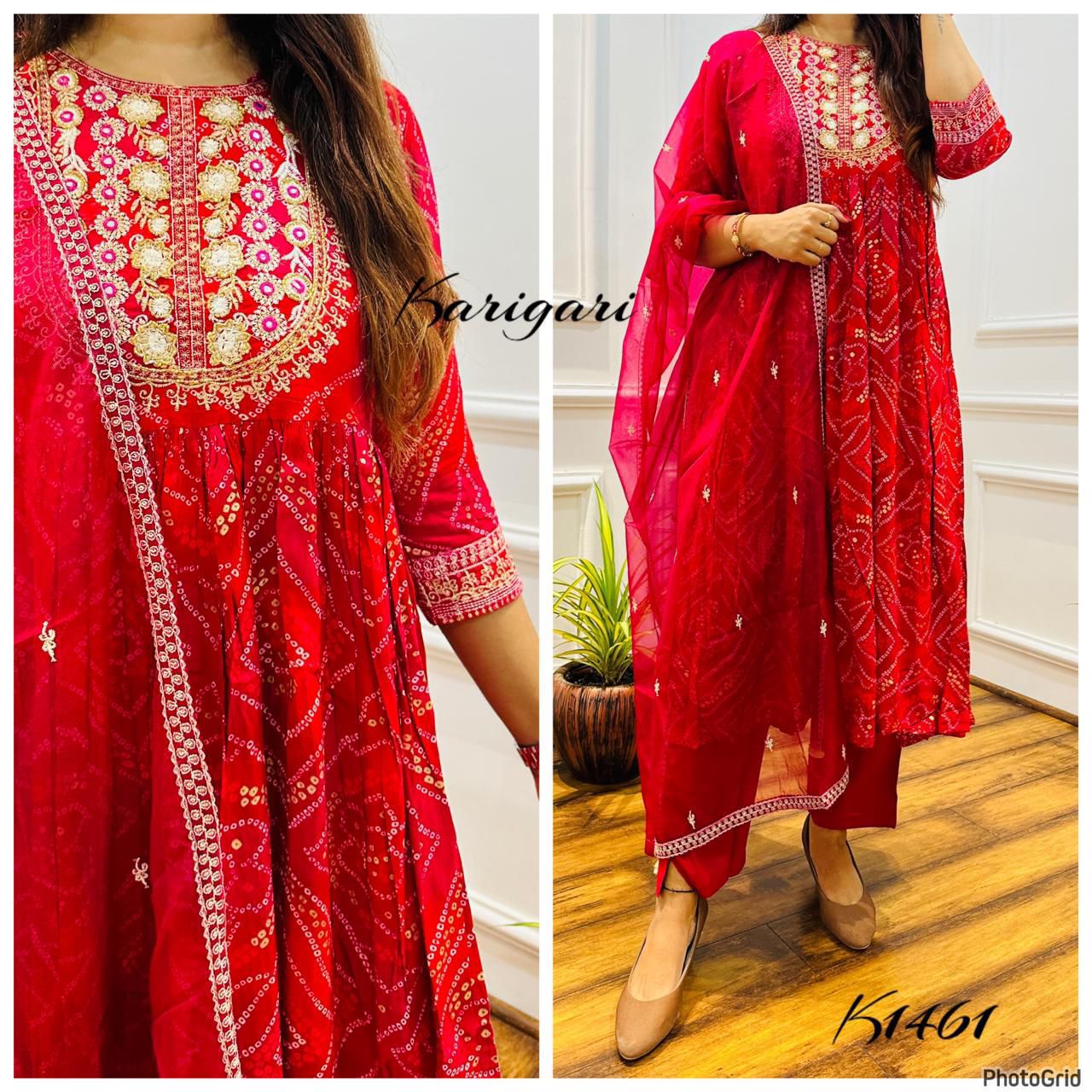 karigari by DKH k1461 Premium heavy rayon 3 pc suit set
