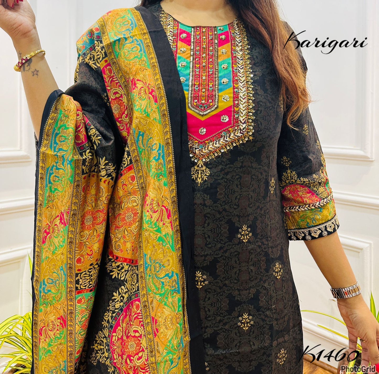 karigari by DKH k1460 Premium modal maslin 3 pc suit set