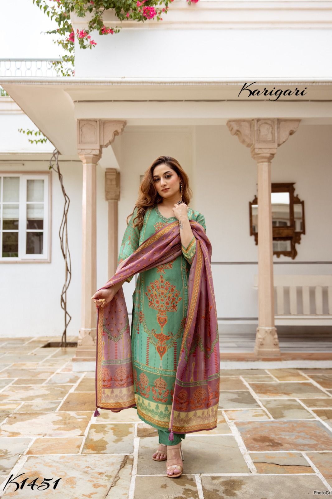 karigari by DKH k1451 Premium tissue shimmer 3 pc