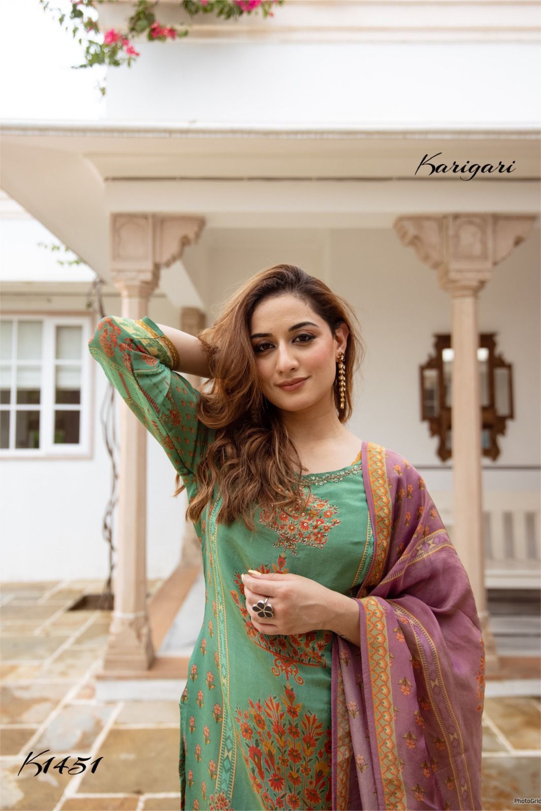 karigari by DKH k1451 Premium tissue shimmer 3 pc
