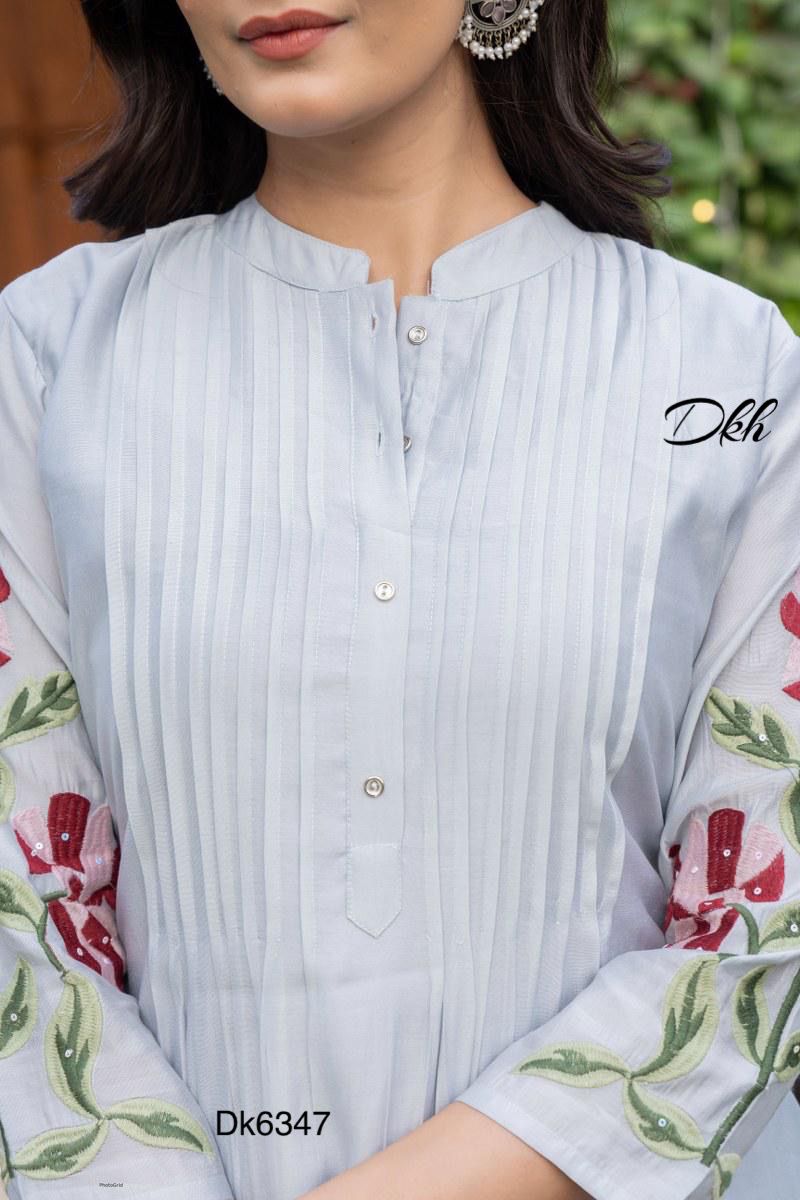 DKH Dk6347 Premium roman silk 2 pc coord set