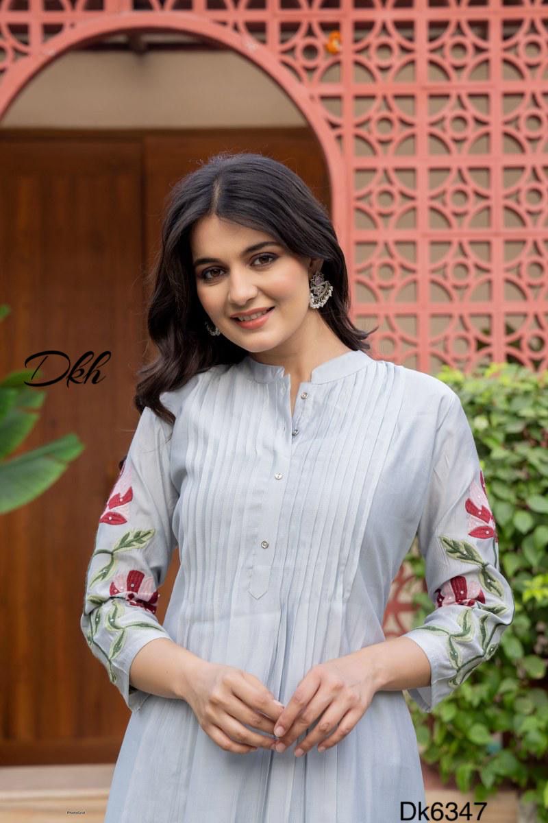 DKH Dk6347 Premium roman silk 2 pc coord set