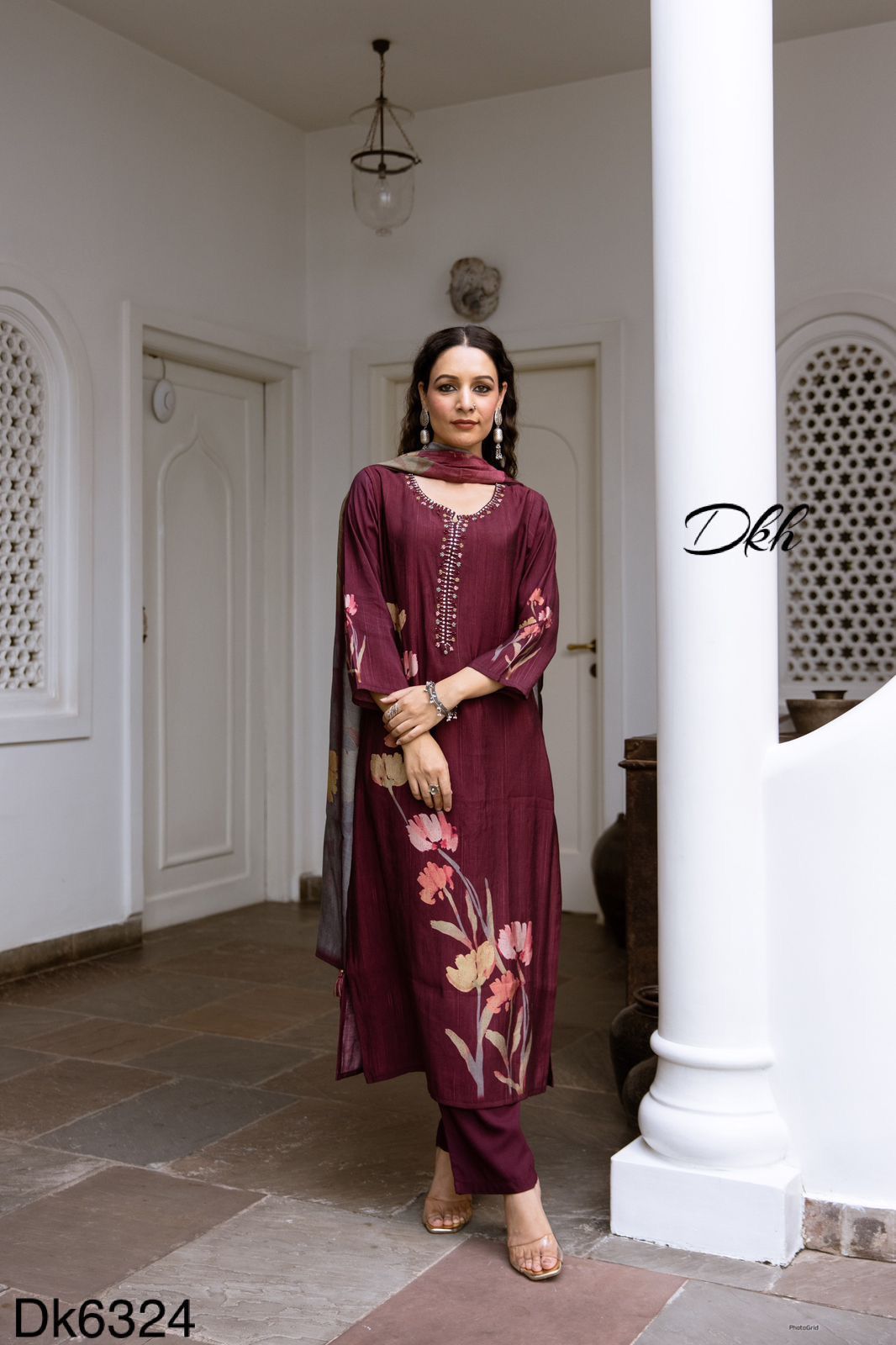 DKH Dk6324 Premium modal muslin 3 pc suit set