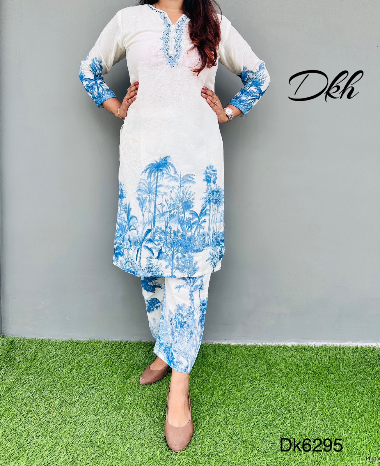 DKH DK6295 Premium pure linen coord set