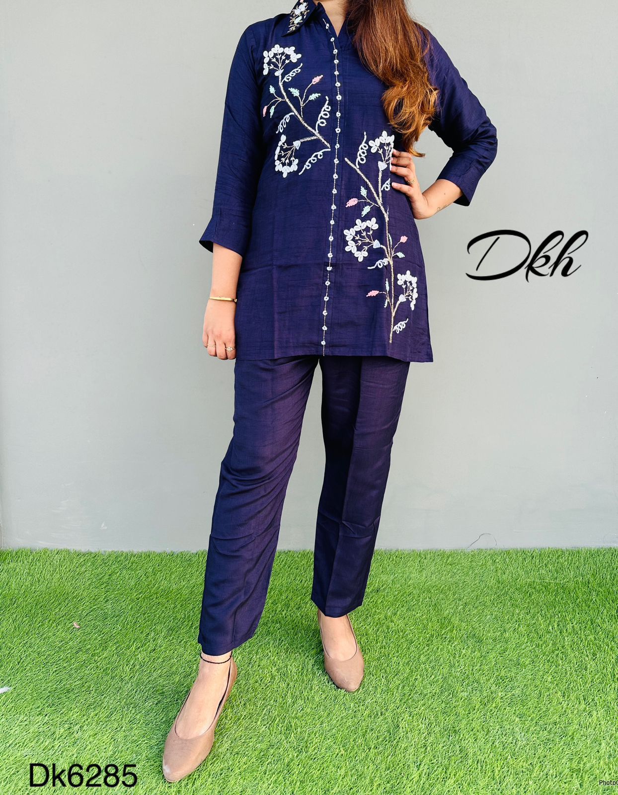 DKH Dk6285 Premium silk 2 pc coord set