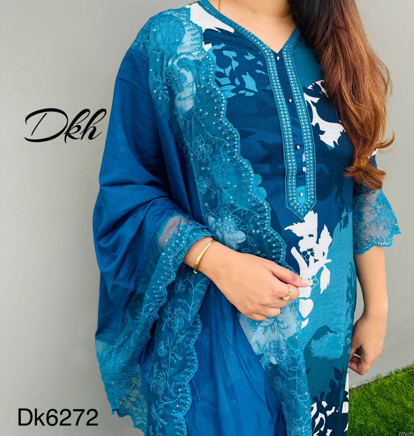 Dkh Dk6272 Premium maslin digital printed suit set