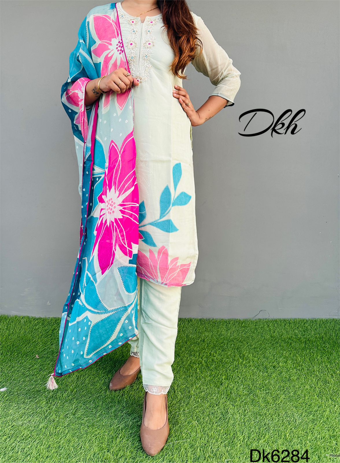 DKH Dk6284 Premium pure silk 3 pc suit set