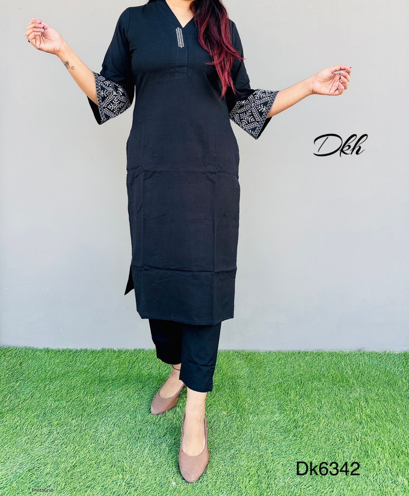 DKH Dk6342 Premium cotton flex 2 pc kurti pant set