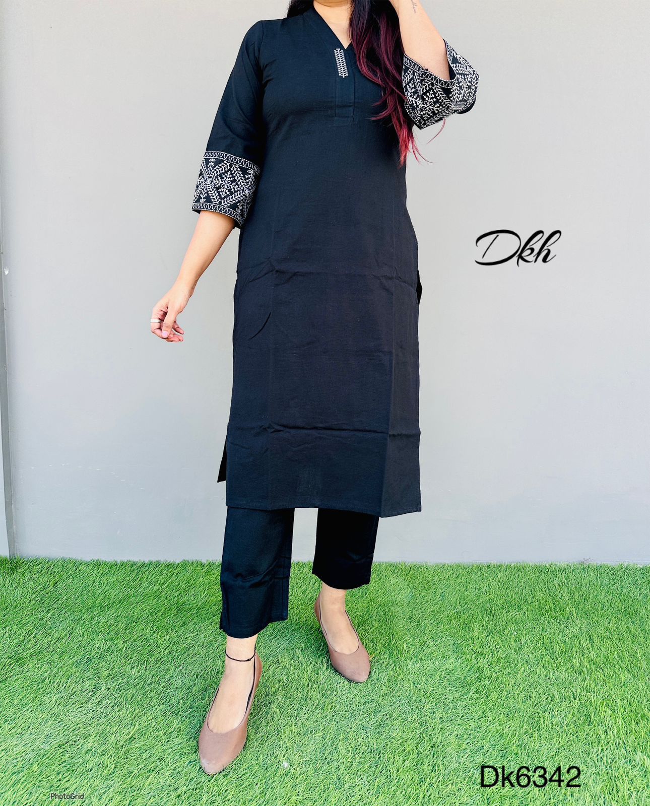 DKH Dk6342 Premium cotton flex 2 pc kurti pant set