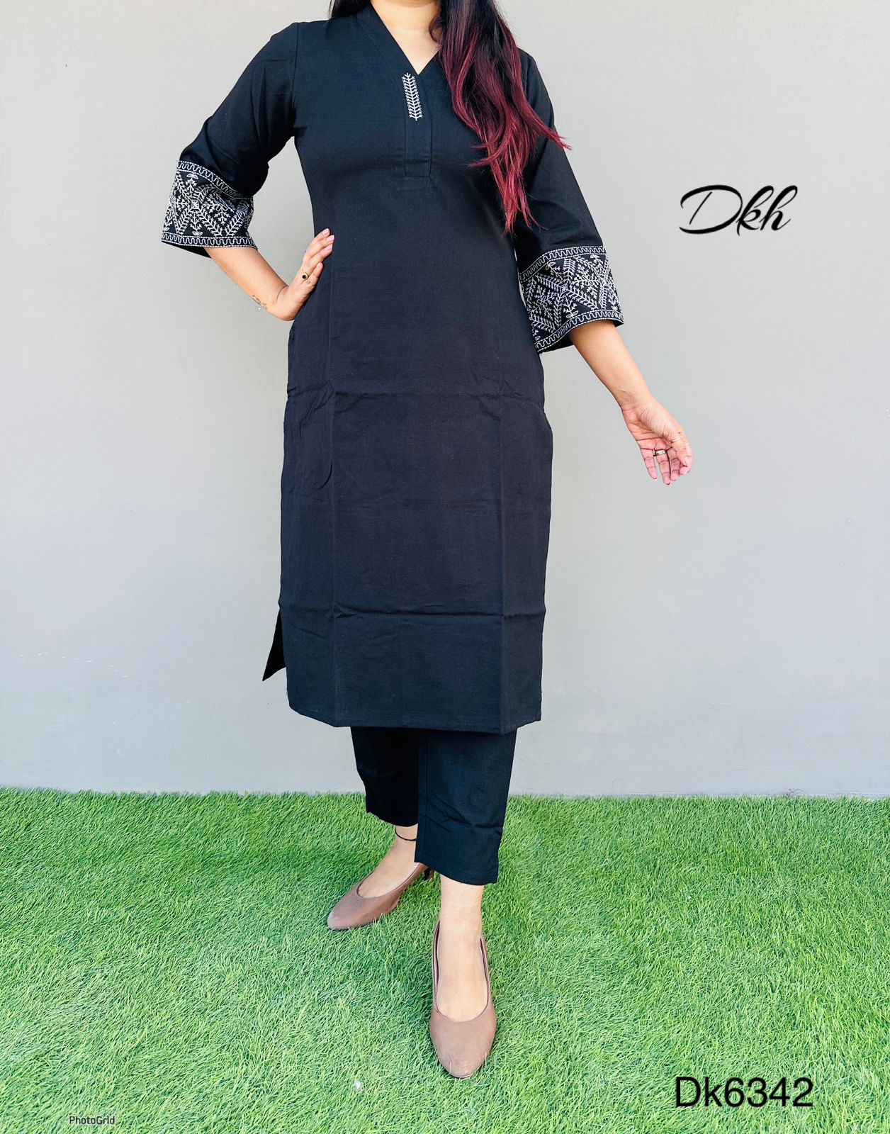 DKH Dk6342 Premium cotton flex 2 pc kurti pant set