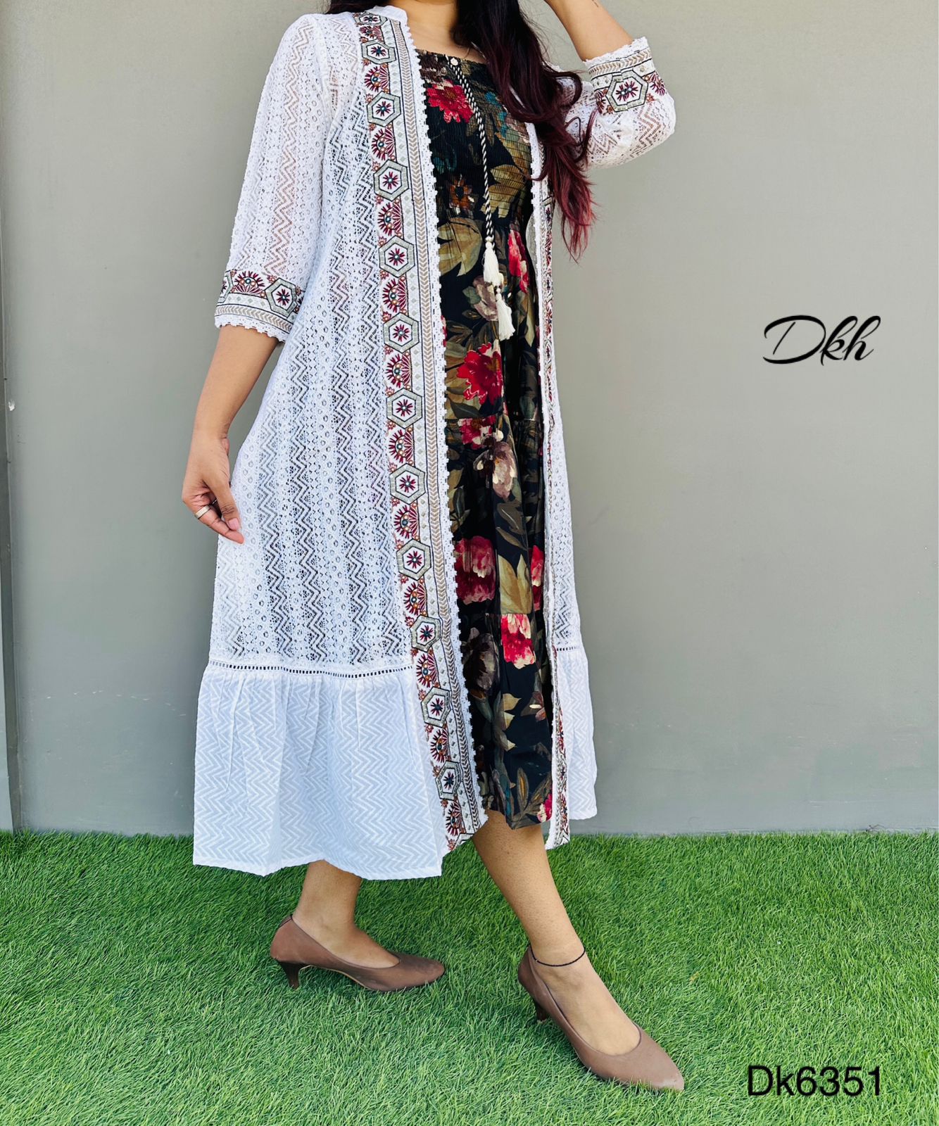 DKH Dk6351 Premium cotton 2 pc shrug set