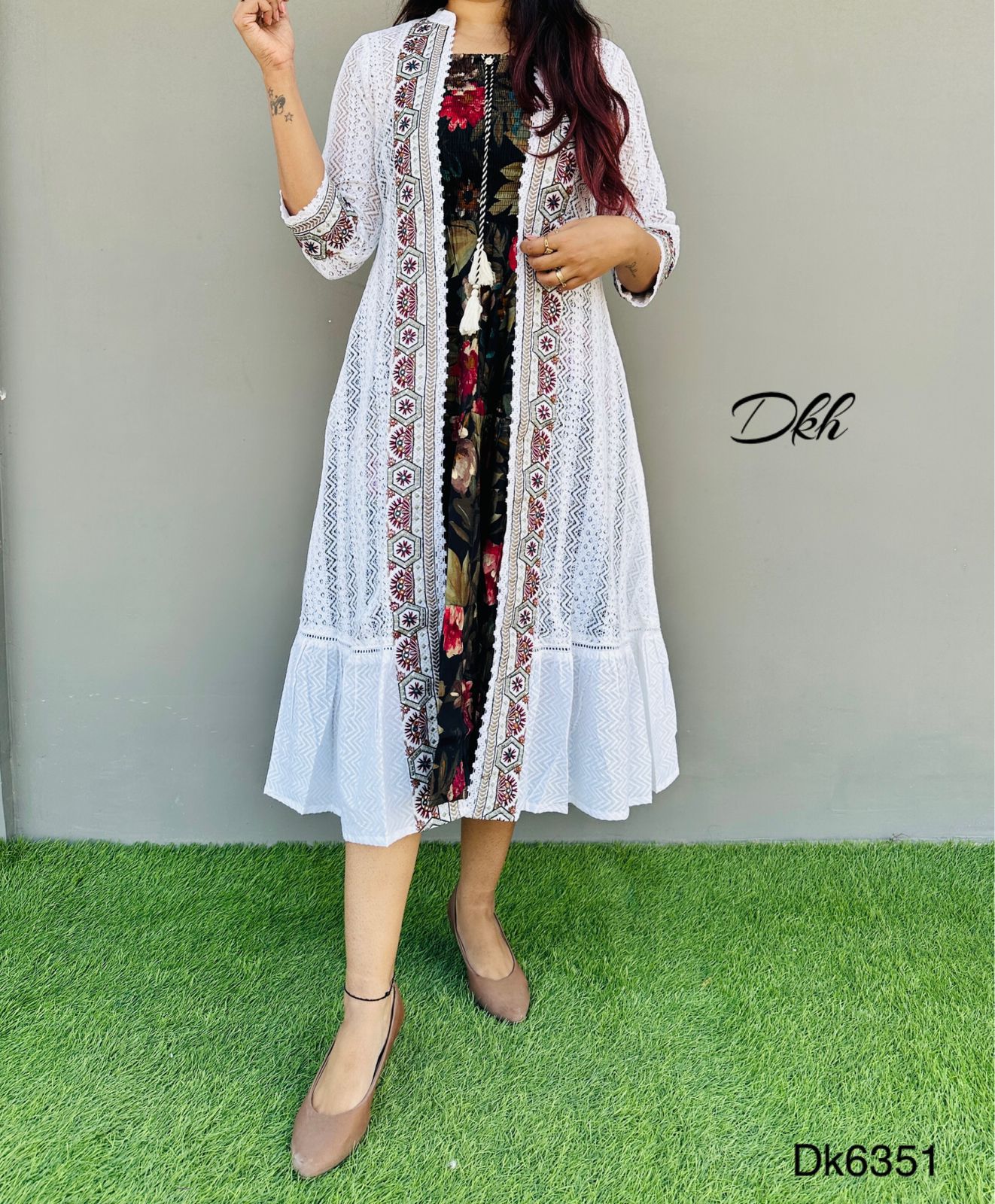 DKH Dk6351 Premium cotton 2 pc shrug set