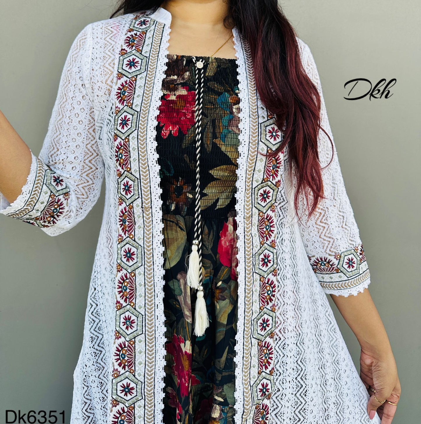 DKH Dk6351 Premium cotton 2 pc shrug set