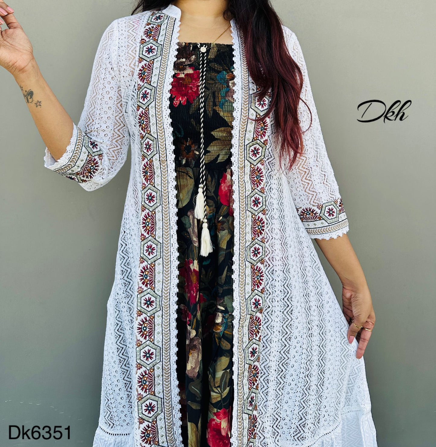 DKH Dk6351 Premium cotton 2 pc shrug set