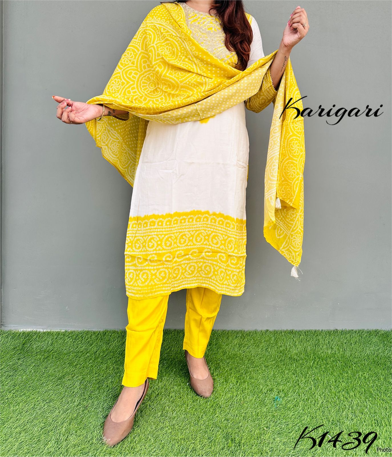 karigari by DKH k1439 Premium silk 3 pc suit set