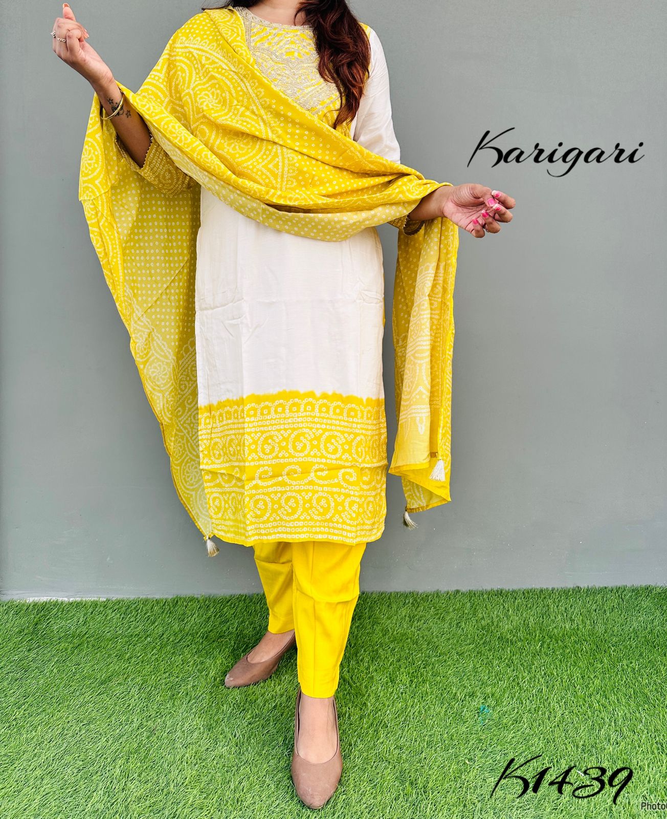 karigari by DKH k1439 Premium silk 3 pc suit set