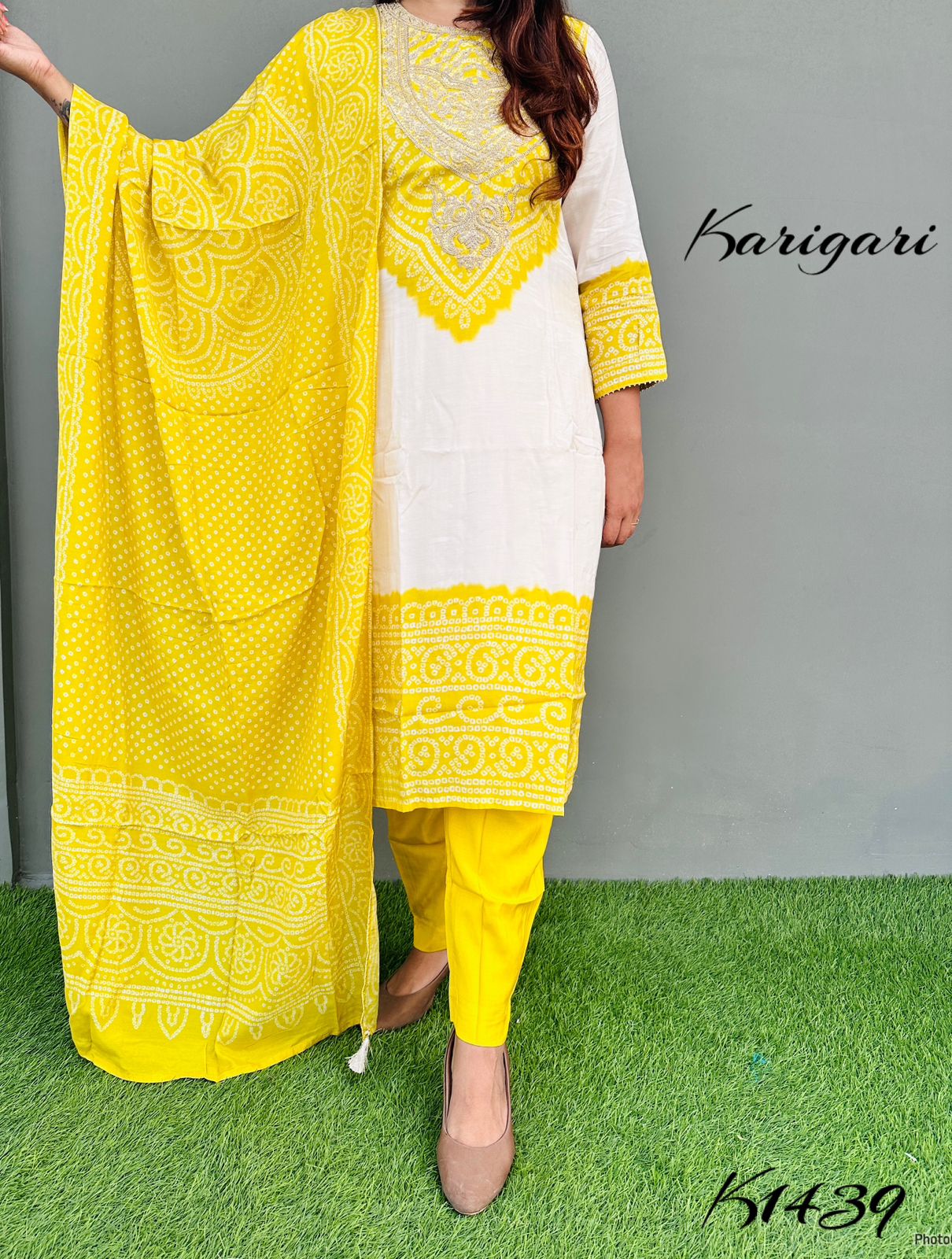 karigari by DKH k1439 Premium silk 3 pc suit set