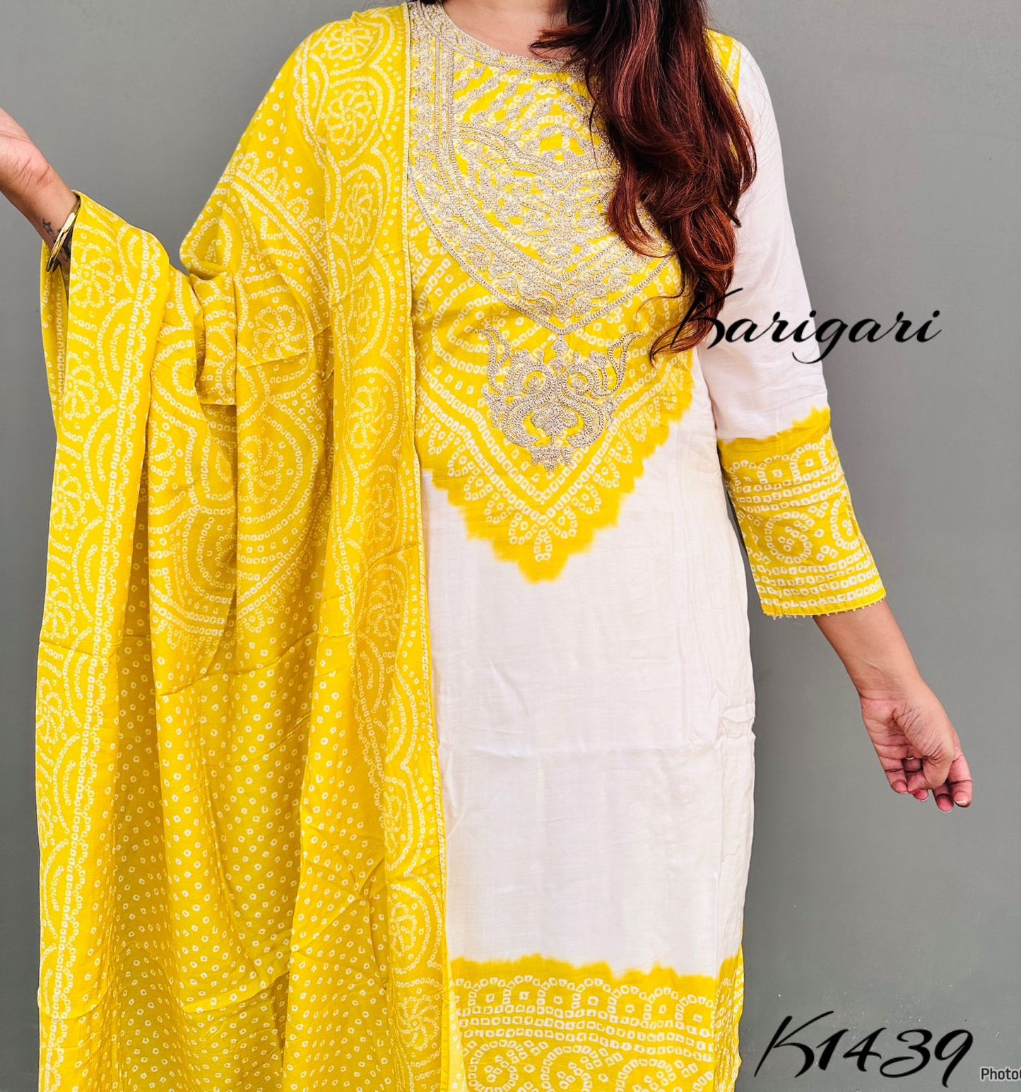karigari by DKH k1439 Premium silk 3 pc suit set