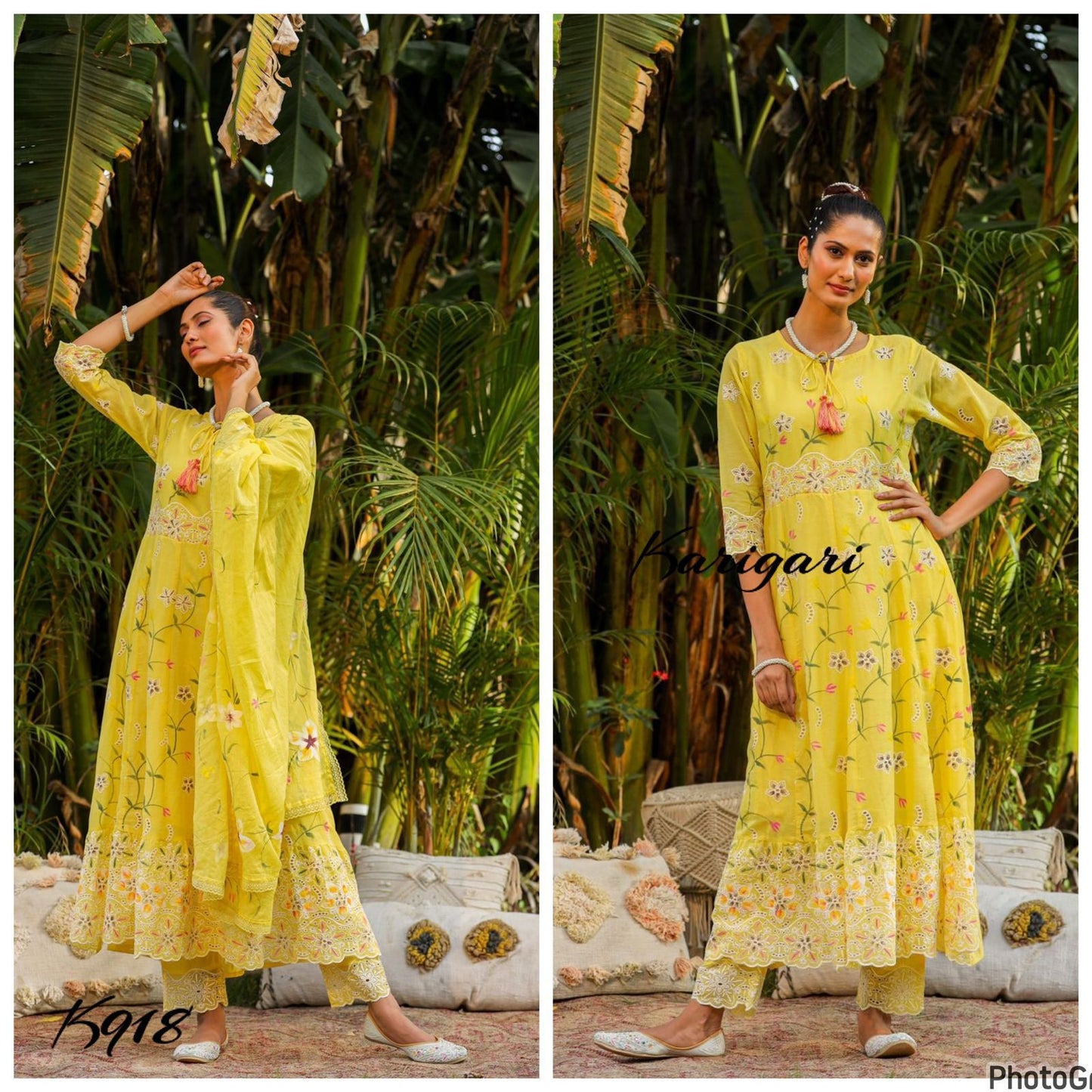 Karigari by Dkh K918 Premium mul cotton 3 pcs suit set