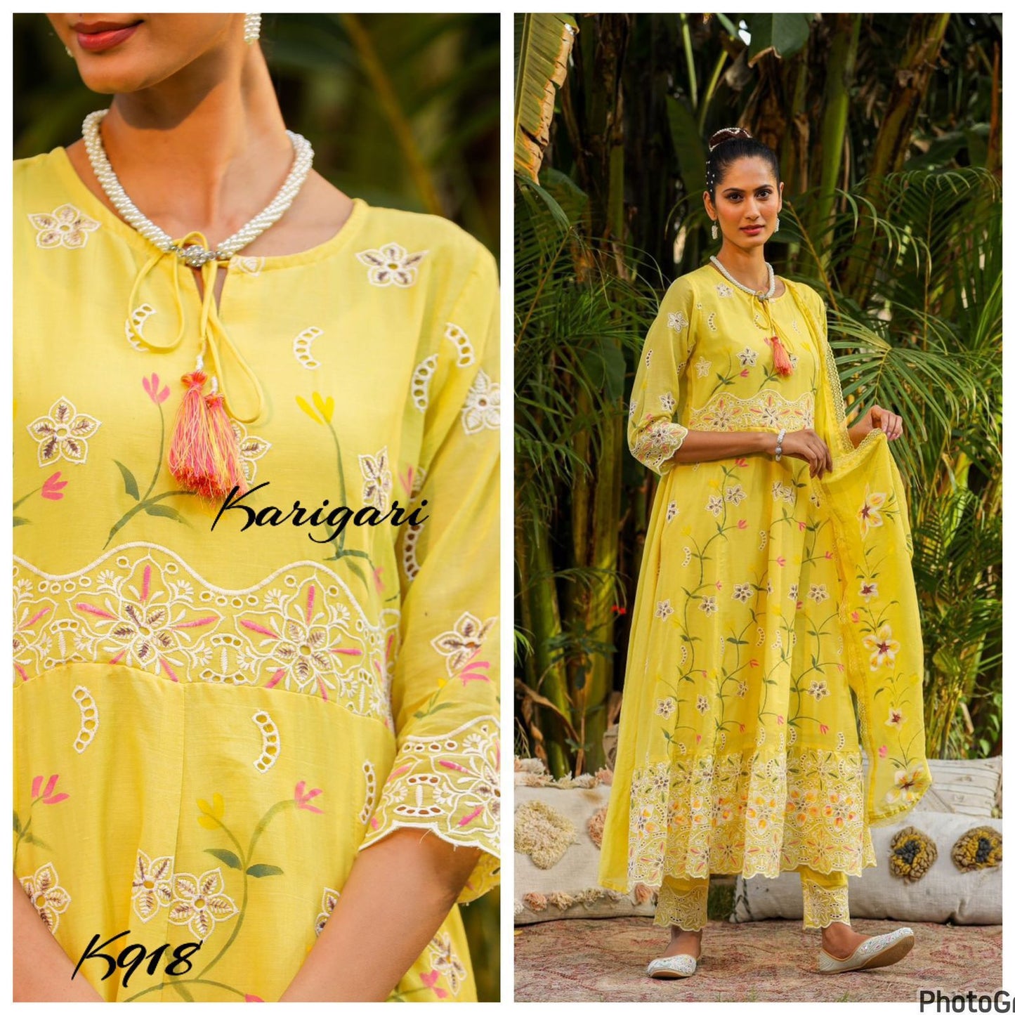 Karigari by Dkh K918 Premium mul cotton 3 pcs suit set