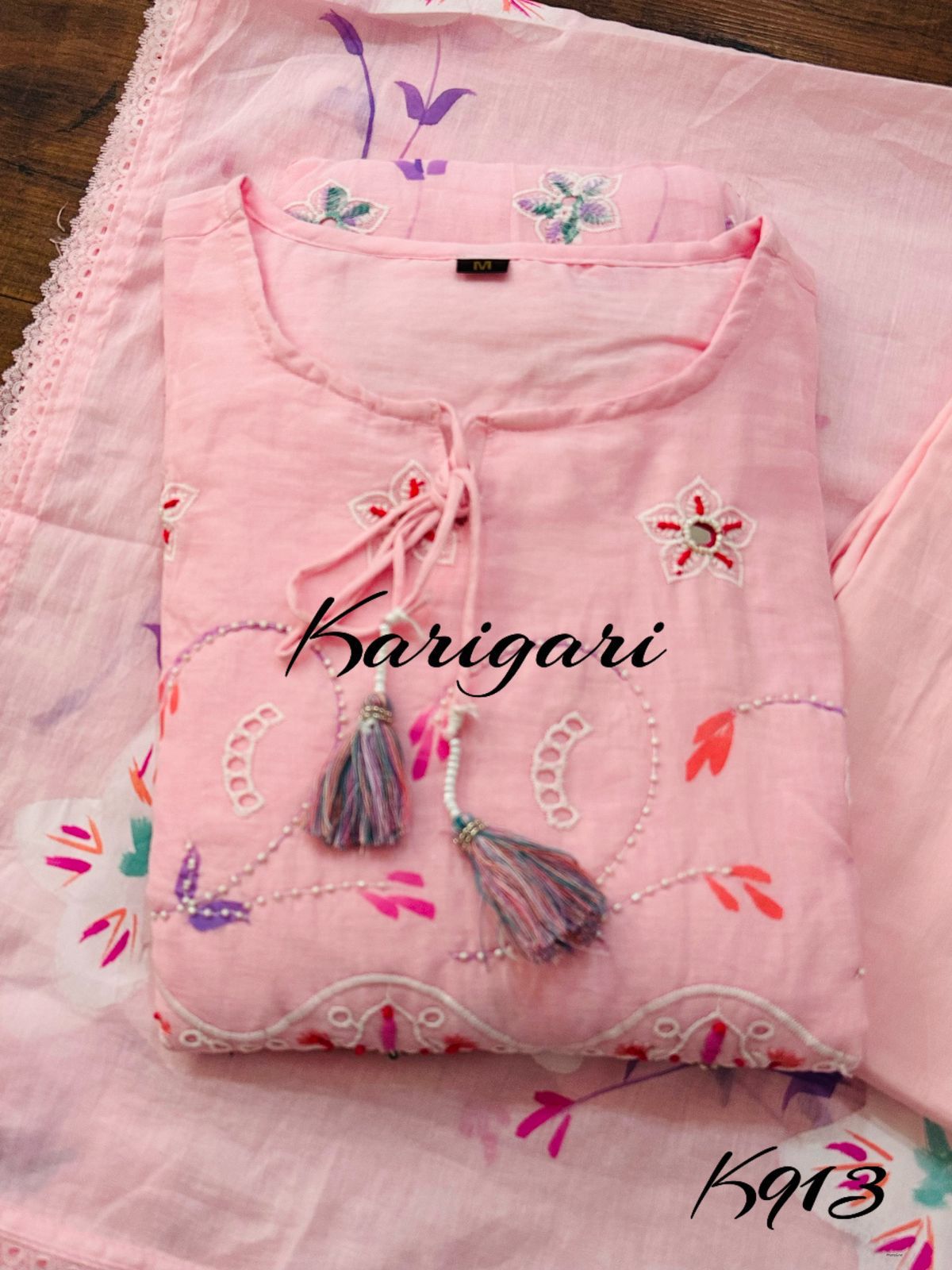 Karigari by Dkh K913 Premium mul cotton 3 pcs suit set