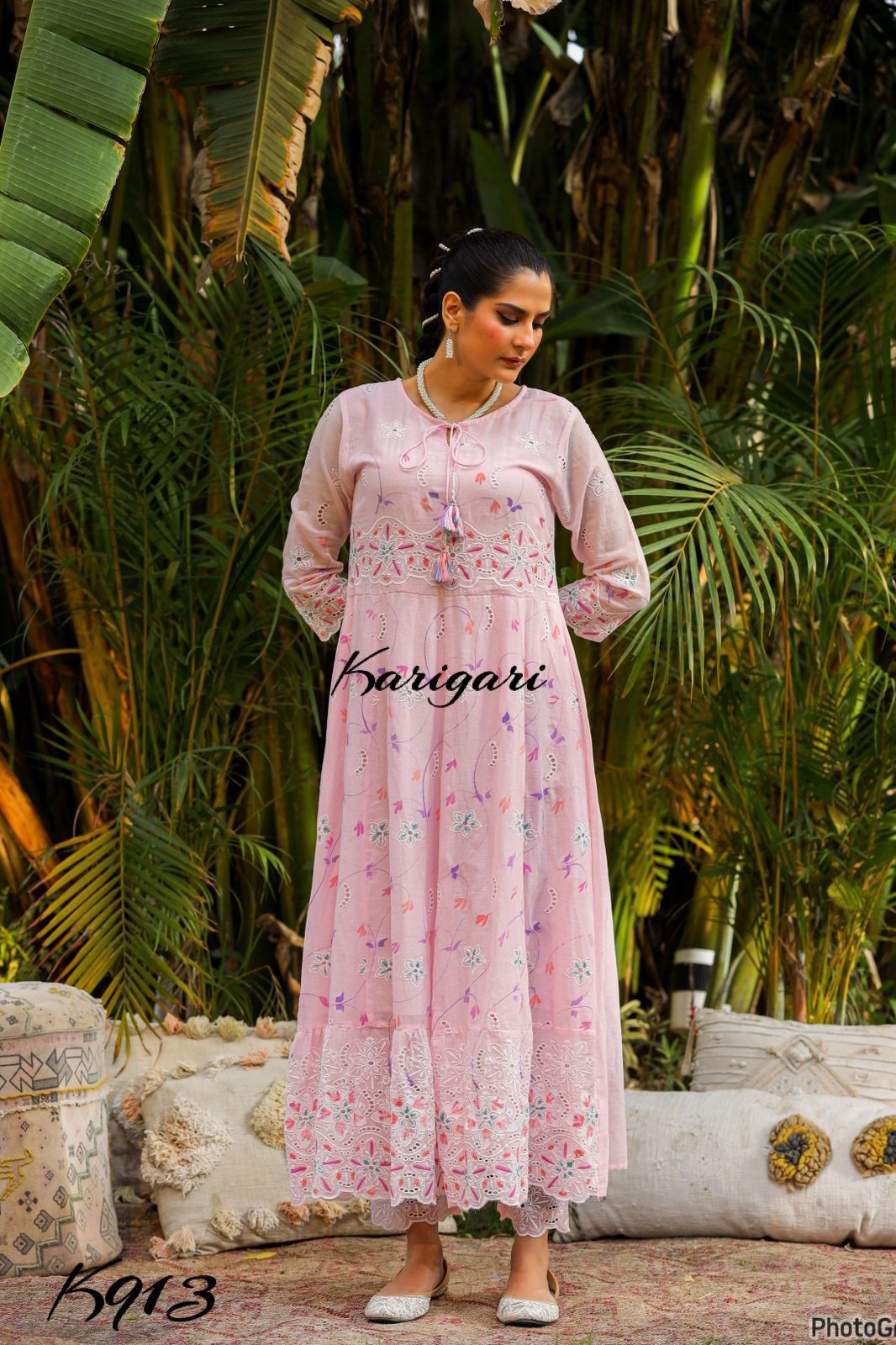 Karigari by Dkh K913 Premium mul cotton 3 pcs suit set