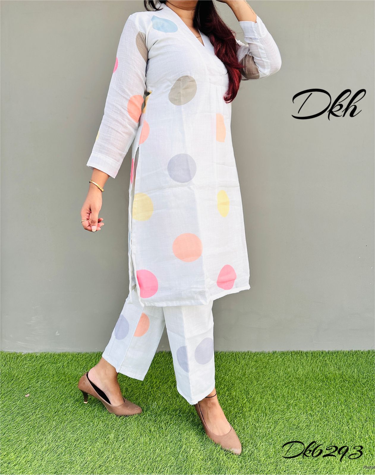 DKH Dk6293 Premium linen kurti plazo set