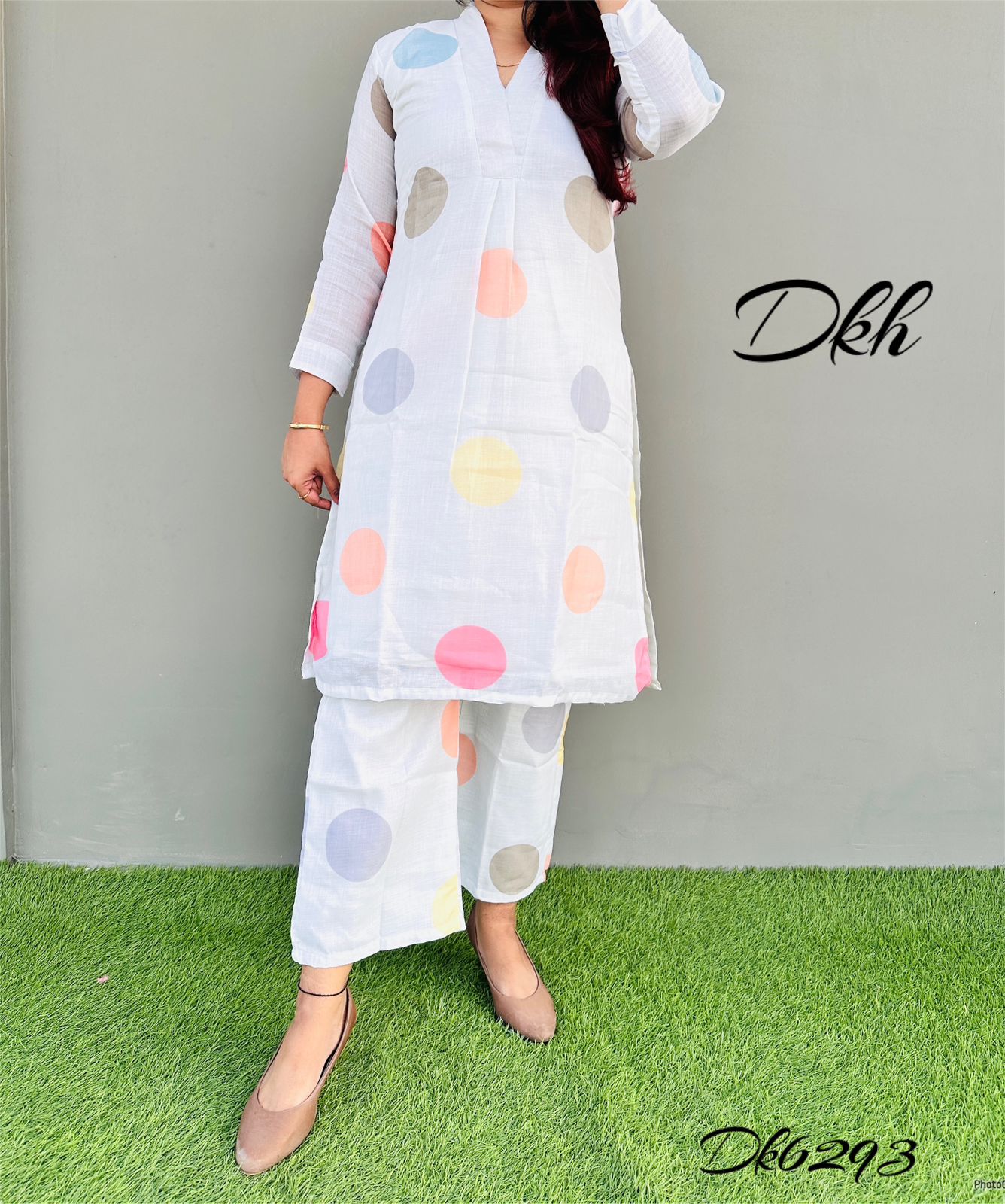 DKH Dk6293 Premium linen kurti plazo set