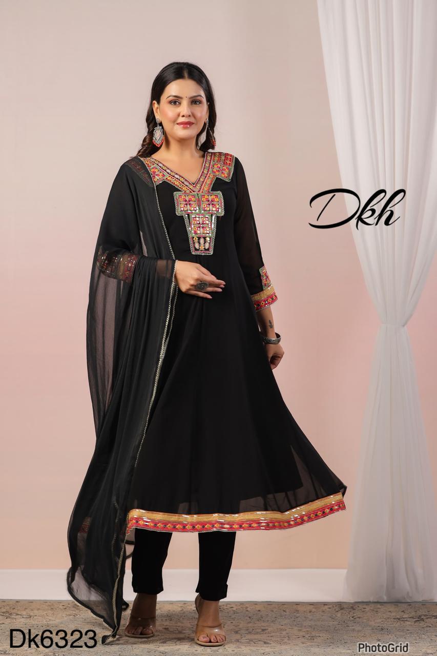 DKH dk6323 Premium georgette 3 pc suit set