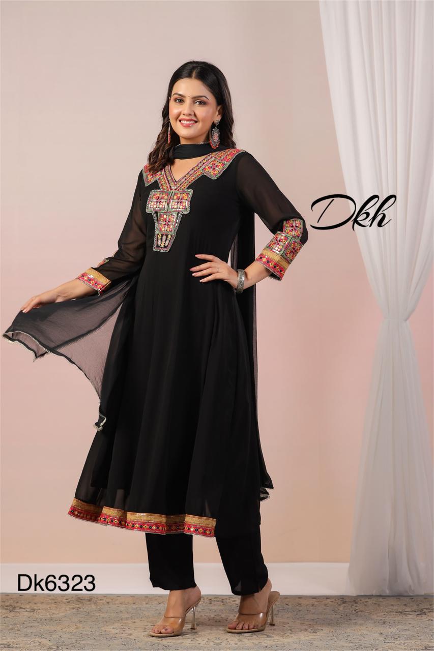 DKH dk6323 Premium georgette 3 pc suit set