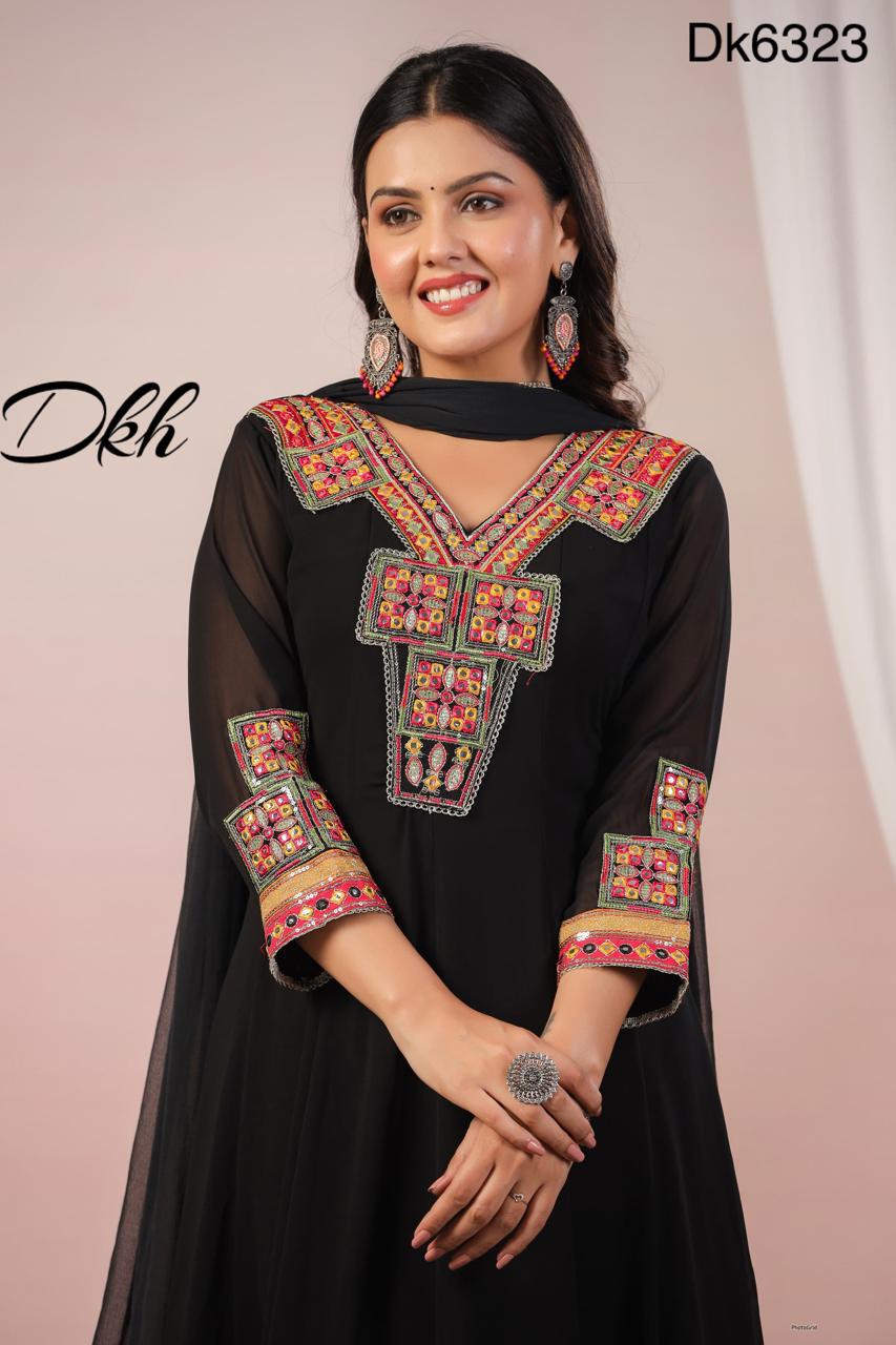 DKH dk6323 Premium georgette 3 pc suit set