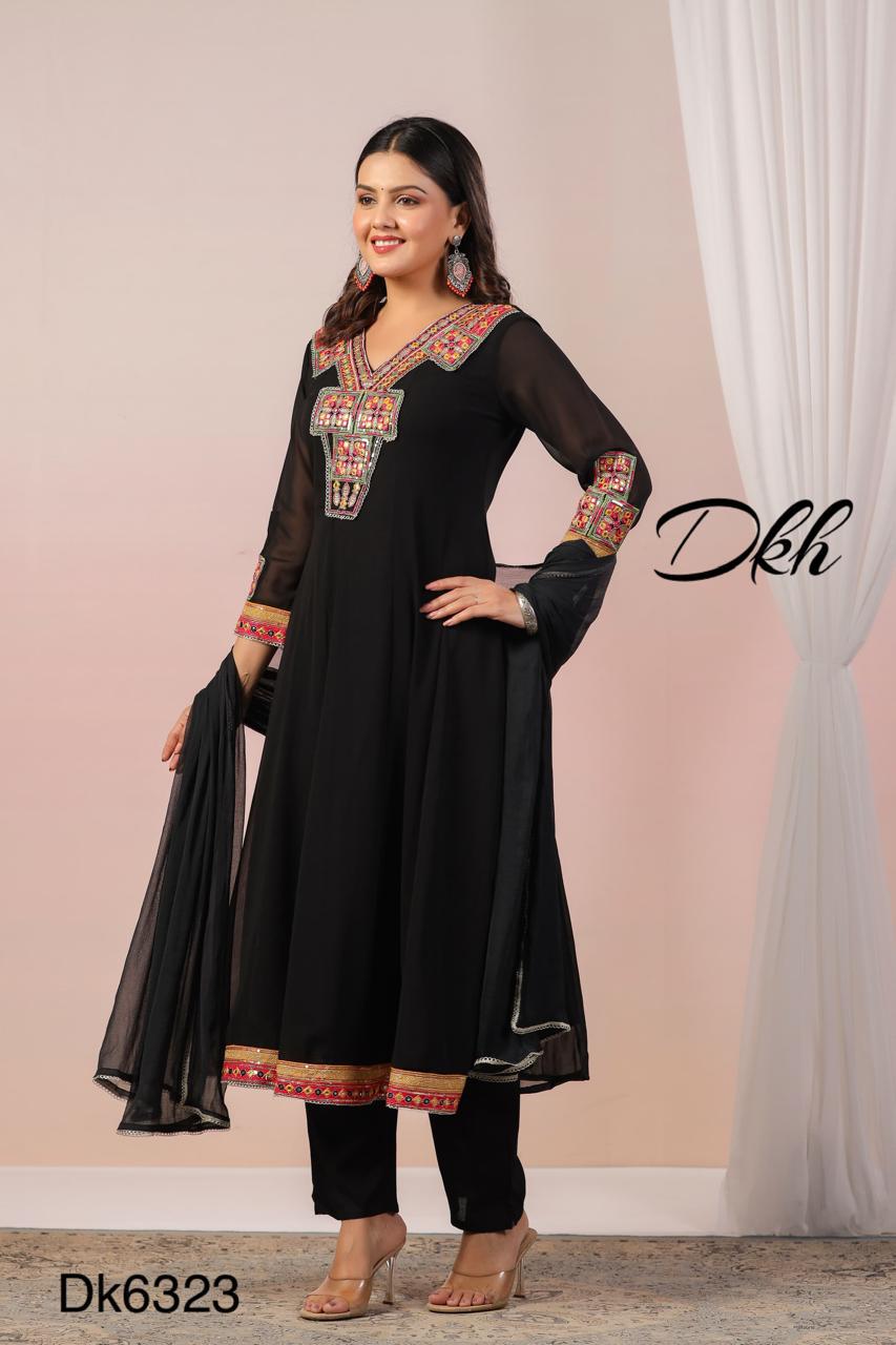DKH dk6323 Premium georgette 3 pc suit set