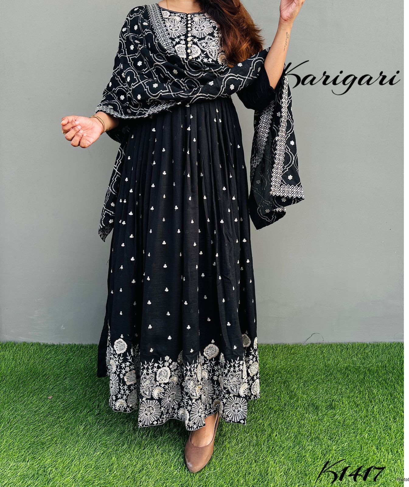 karigari by Dkh k1417 Premium Vichitra silk gown