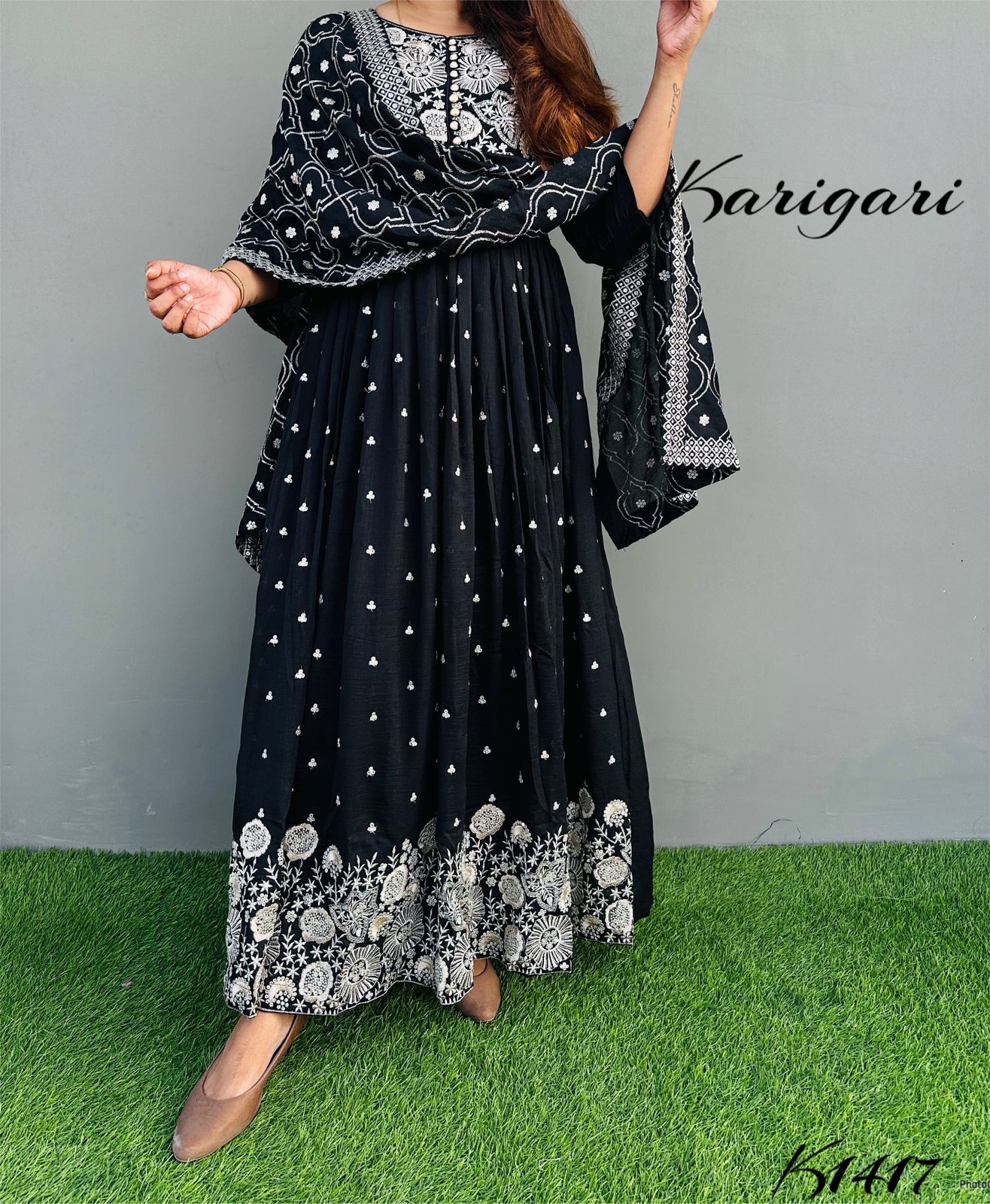 karigari by Dkh k1417 Premium Vichitra silk gown