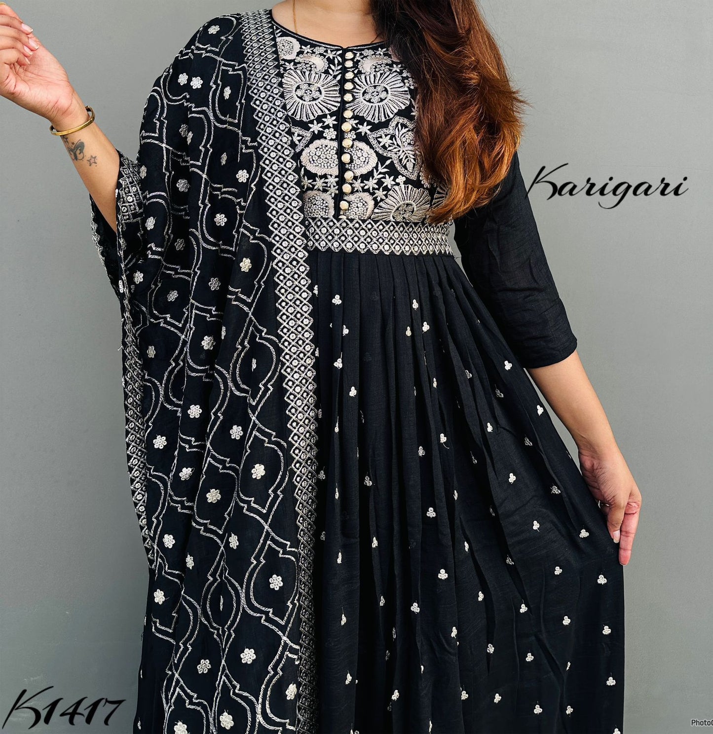 karigari by Dkh k1417 Premium Vichitra silk gown