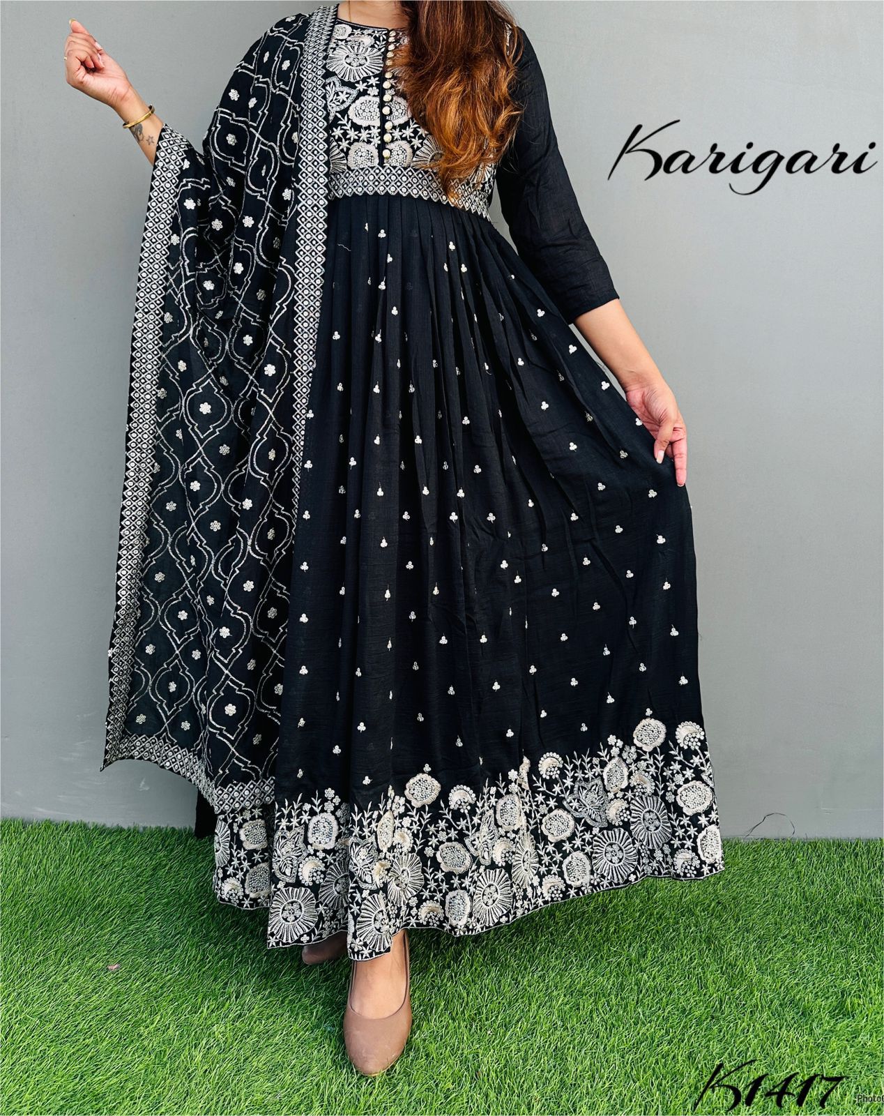 karigari by Dkh k1417 Premium Vichitra silk gown