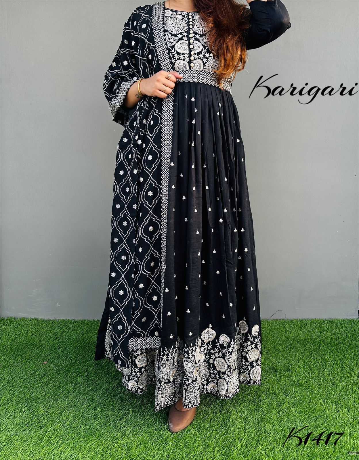 karigari by Dkh k1417 Premium Vichitra silk gown