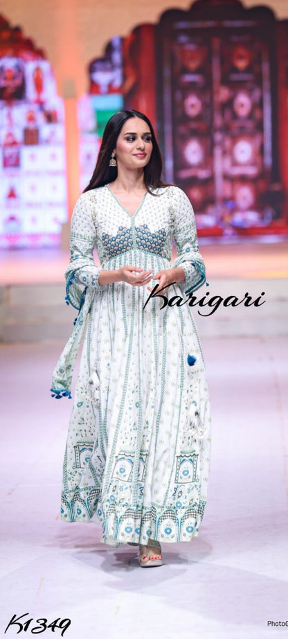 karigari by DKH K1349 Premium cotton anarkali suit