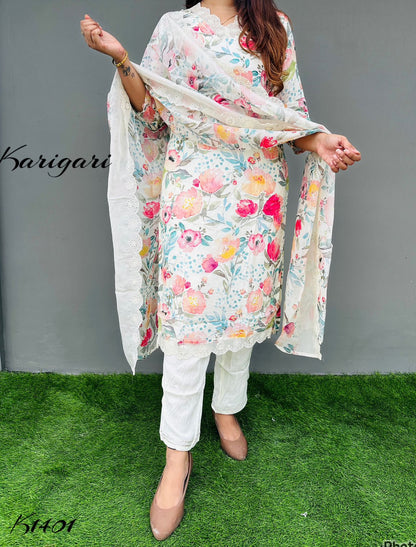 karigari by DKH k1401  Premium butter maslin silk