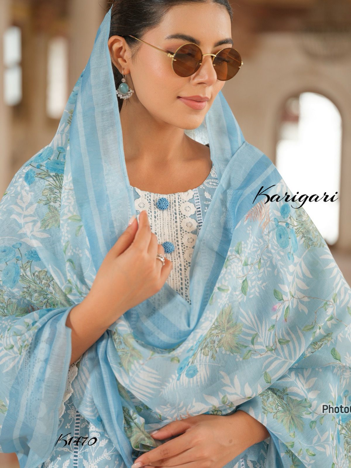 karigari by DKH k1470  Premium organza  3 pc suit set