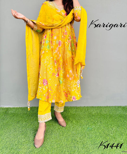 karigari by DKH k1441 Premium pure chinnon